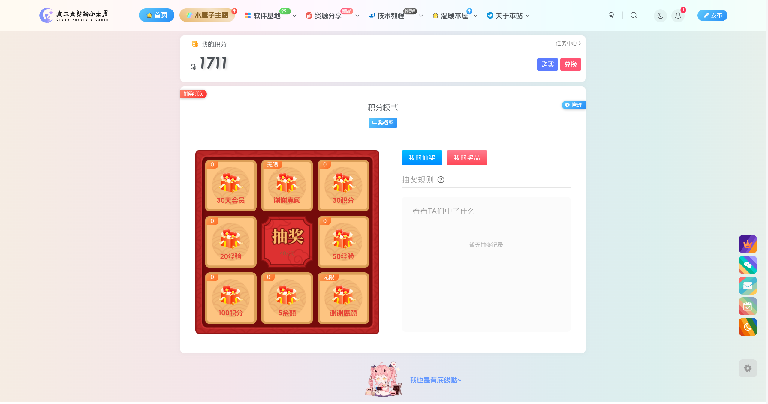 图片[2] - 【zibll主题插件】最新抽奖插件v2.7.0全开源无授权修复 - 疯二太郎的小木屋 - 星辰梦下的静谧之地
